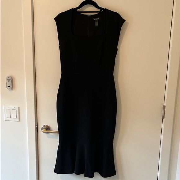 Express Black Midi Dress - Crepe Material - Picture 1 of 5
